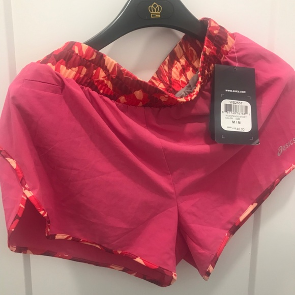 ASICS Women’s Shorts Size M Pink/ Multicolor - Picture 8 of 16